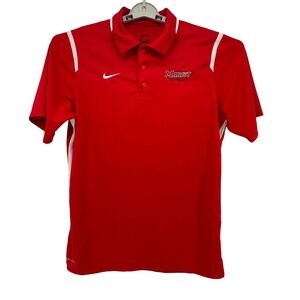 Nike Polo Shirt Mens M Red Marist Football Dri-FIT Short Sleeve Athletic Sport